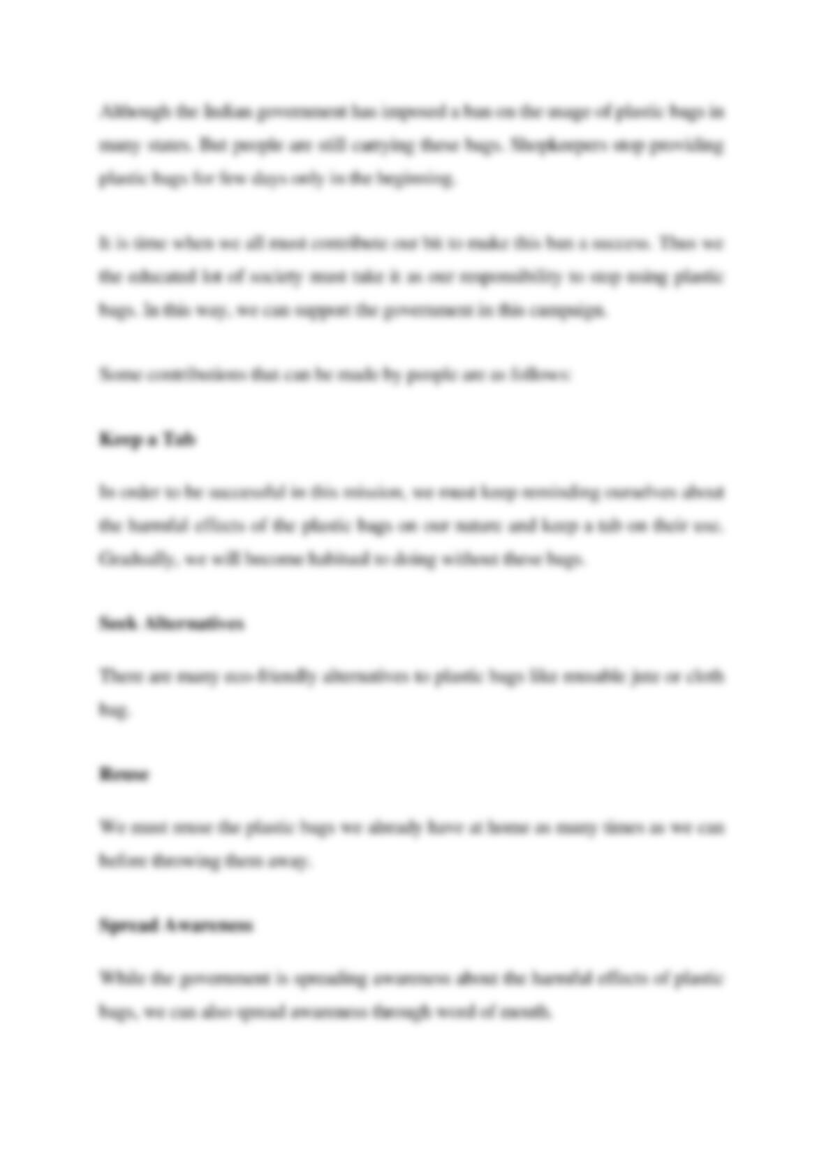 Should plastic be banned essay 200 words picture