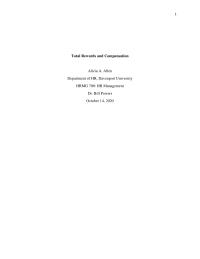 Total Rewards And Compensation