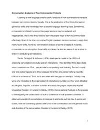 Conversation Analysis Of Two Conversation Extracts