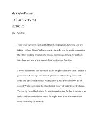 Health Lab 7-1