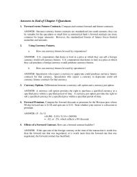 Answers To End Of Chapter 5 Questions