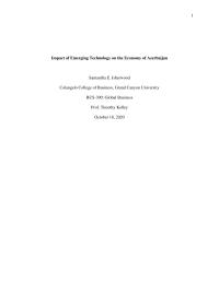 Impact Of Emerging Economy Azerbaijan