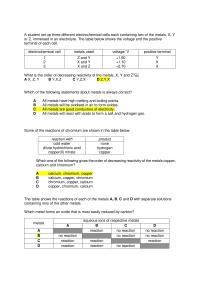 Chemistry A student set up three