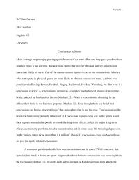 Concussion Research Paper