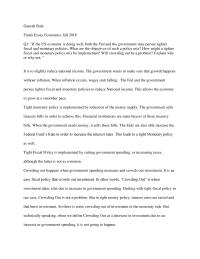 Finals Essay Economics fall 2018