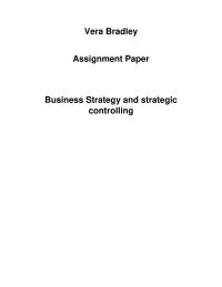 Vera Bradley Assignment Paper