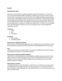 Organizational Leader: The three recruiting websites