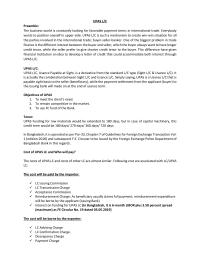 Upas Letter Of Credit