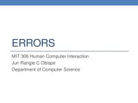 Errors For It