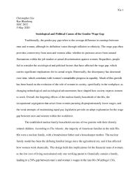 Sociological And Political Causes Of The Gender Wage Gap