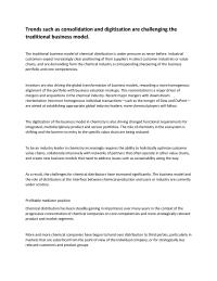 Trends Such As Consolidation And Digitization Are Challenging The Traditional Business Model