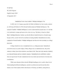 Howard Gardner’s Intelligence Essay