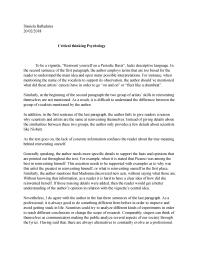Critical Thinking Paper