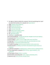 Introduction To Computer-course Notes