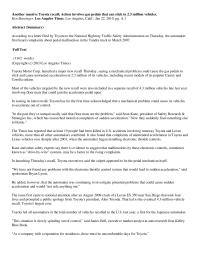 Toyota Recall