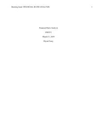 Financial Ratio Analysis