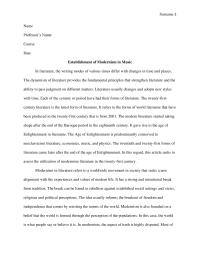 Establishment Of Modernism In Music