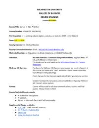 COURSE SYLLABUS: Survey of Data Analytics