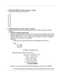 Financial Management IMULTIPLE