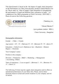 Mater Thesis On Supply Chain Integration