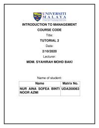 Itroduction To Management