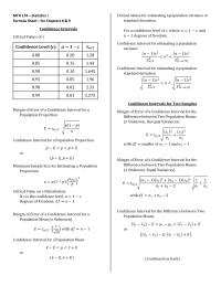 Equation Sheet