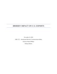 Bribery & U.s. Exports