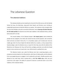 Lebanese Traditions In 19-20th Century