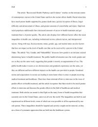 Sociology Of Health Short Paper
