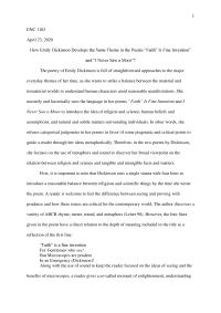 How Emily Dickinson Develops The Same Theme In The Poems “faith” Is Fine Invention” And “i Never Saw A Moor”?