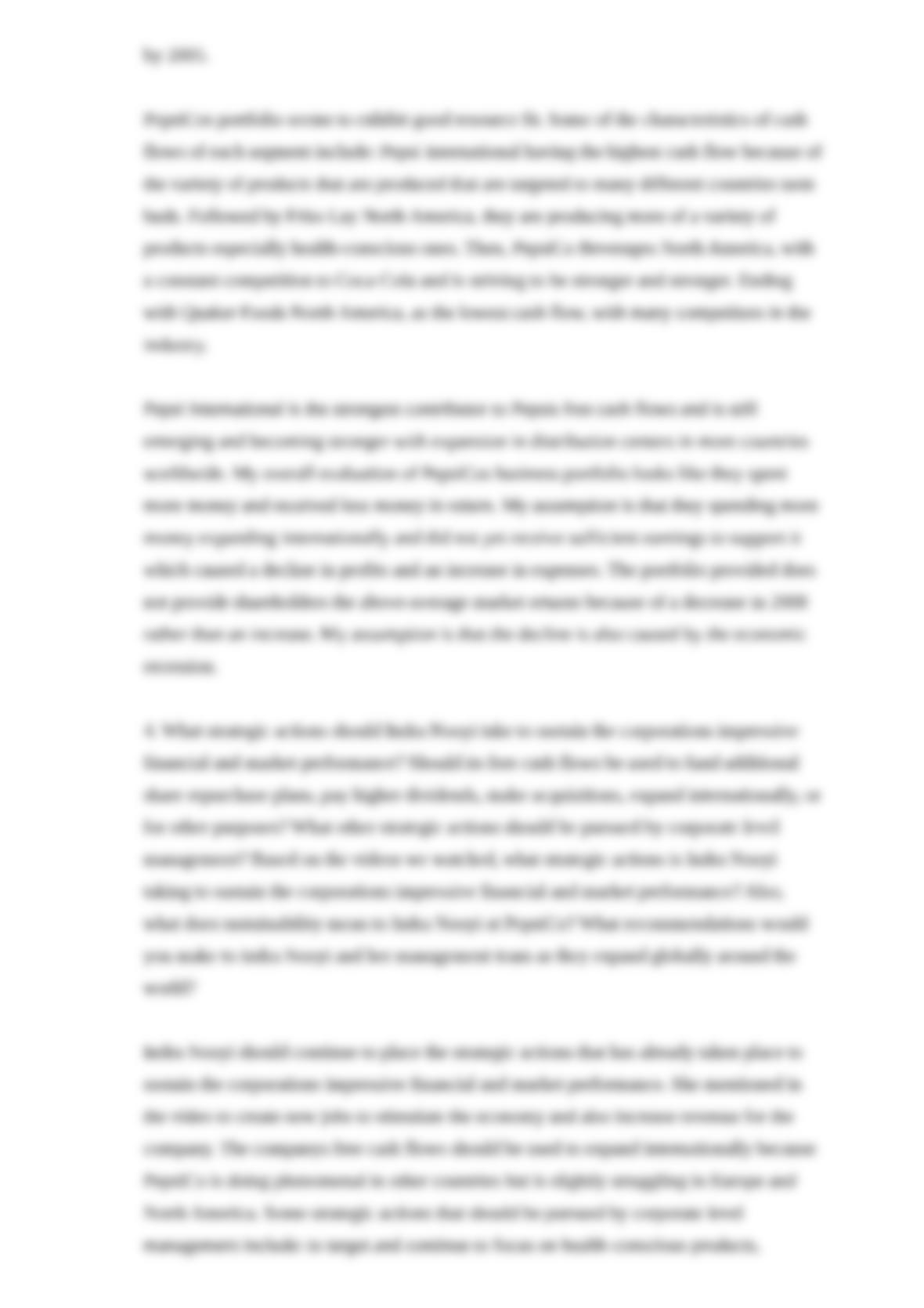 Pepsico case study analysis image