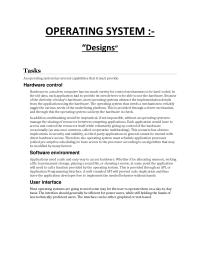 Computer OPERATING SYSTEM