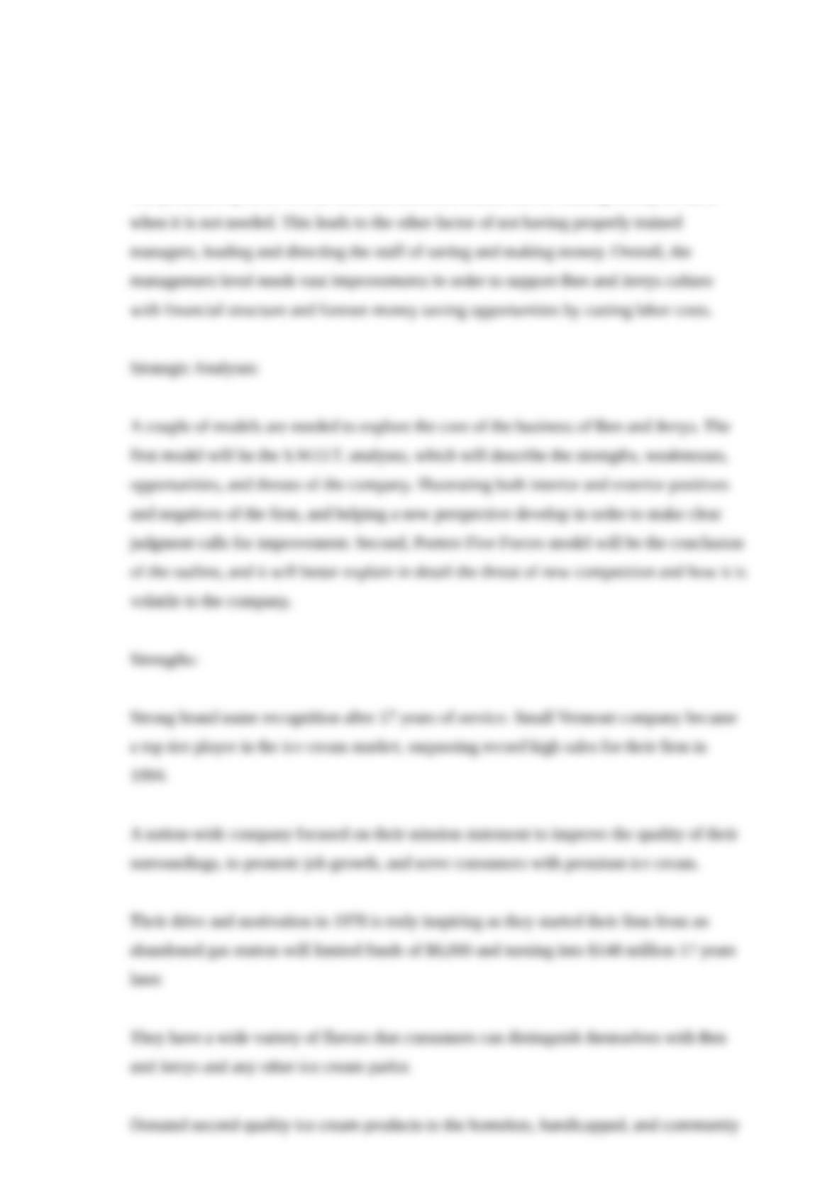 Marketing excellence plan ben jerry essay picture