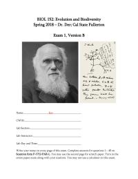 Paper BIOL 152 Evolution and