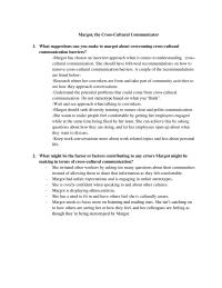 Margot- Cross Cultural Communication