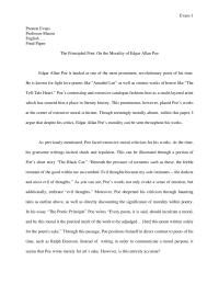 The Principled Poet: On The Morality Of Edgar Allan Poe