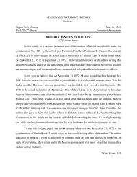 Case Study READINGS IN PHILIPPINE