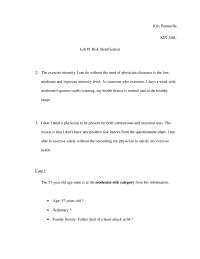 Lab #1 Risk Stratification