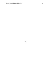 Microeconomics Running Head