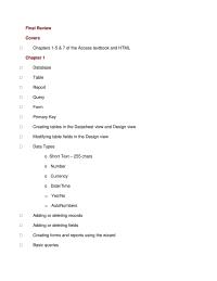 Final Review Final