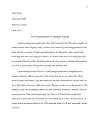 Transformation Of American Cinema
