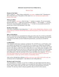 Informed Consent For Online Survey