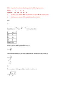 Business Statistics Q13 A sample