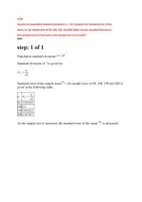 Business Statistics Q20Assume