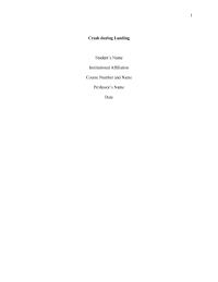 Crash During Landing