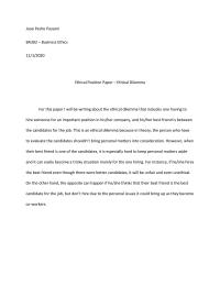 Ethical Intorduction Paragraph
