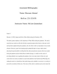 Annotated Bibliography