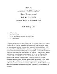 Self Heating Can Assignment