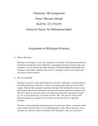 Hydrogen Economy