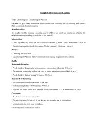 Speech Outline